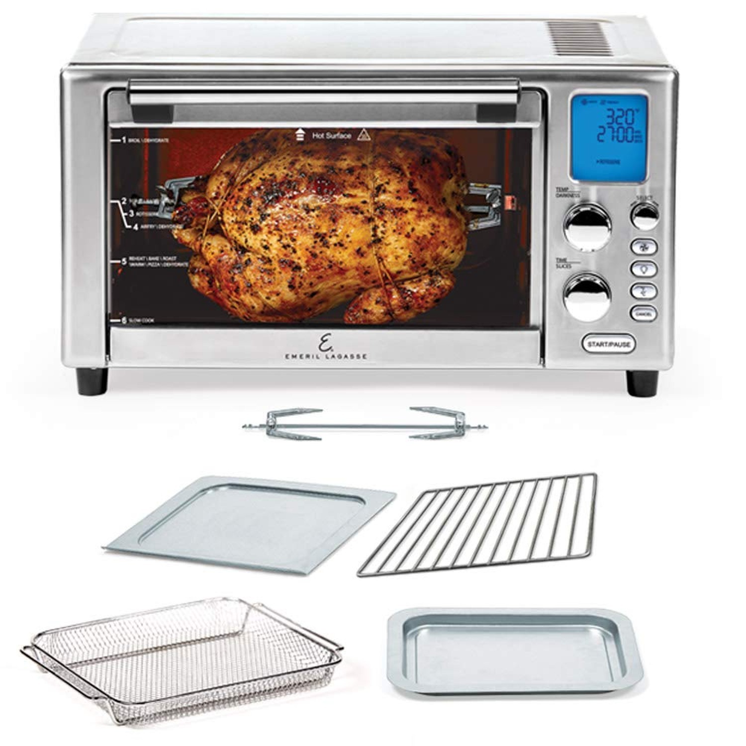 Emeril Lagasse Everyday 360 Stainless Steel Air Fryer, 360&deg;