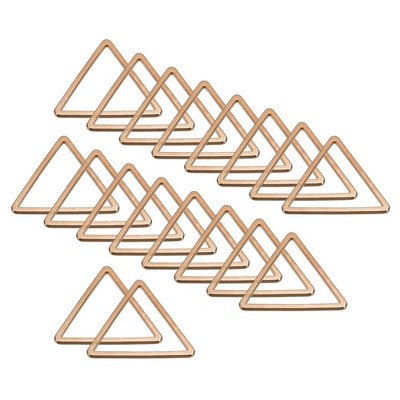 30pcs Earrings Beading Hoop 0.7X0.7'' Triangle Finding Ring, Rose Golden