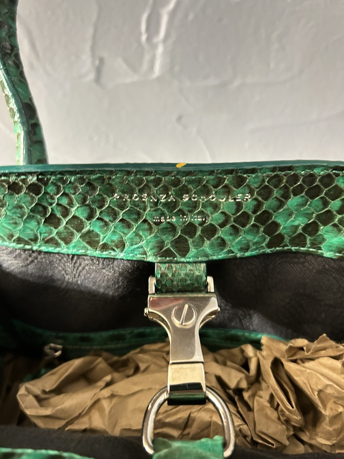 Proenza Schouler Green Python PS11 Highlighter To… - image 3
