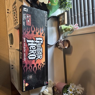Guitar Hero RedOctane Ps2 Wired Controller In Box With 2 Guitar Hero Games Works