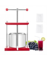 VEVOR Pressa Manuale per Vino di Frutta in Acciaio Inox Spremiagrumi 6L