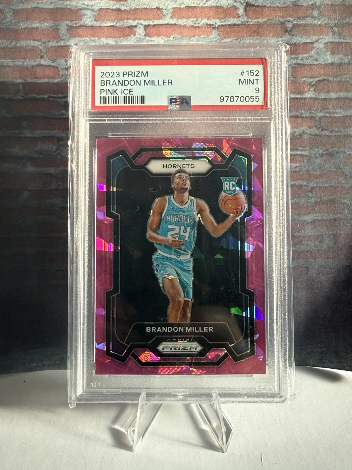 2023-24 Panini Prizm - Brandon Miller #152 Pink Ice Prizm (RC)