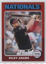 2024 Topps Heritage Red Border Riley Adams (White Above Card Number) #368 5t8