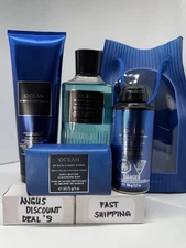 Bath & Body Works OCEAN Body Cream, Wash , Cologne Spray. Soap, Gift Set 4 PCS
