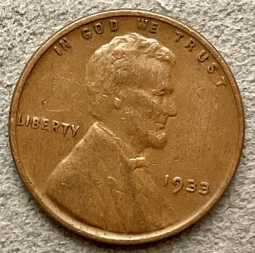 1933p  Lincoln Wheat Cent - [VF/XF EF] Very Fine/Extremely Fine  ~ B907