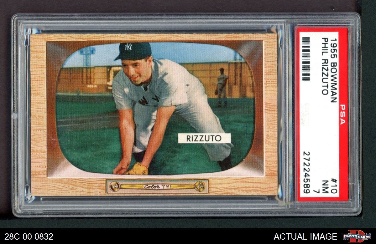 1955 Bowman #10 Phil Rizzuto Yankees HOF PSA 7 - NM