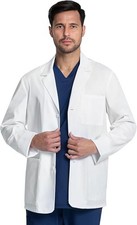 Cherokee Scrubs Men's 30" Consultation Lab Coat CK401 WHT White - Small NEW 