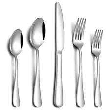 20 Piece Silverware Set, Stainless Steel Flatware Set for 4 Food Grade Cutler...