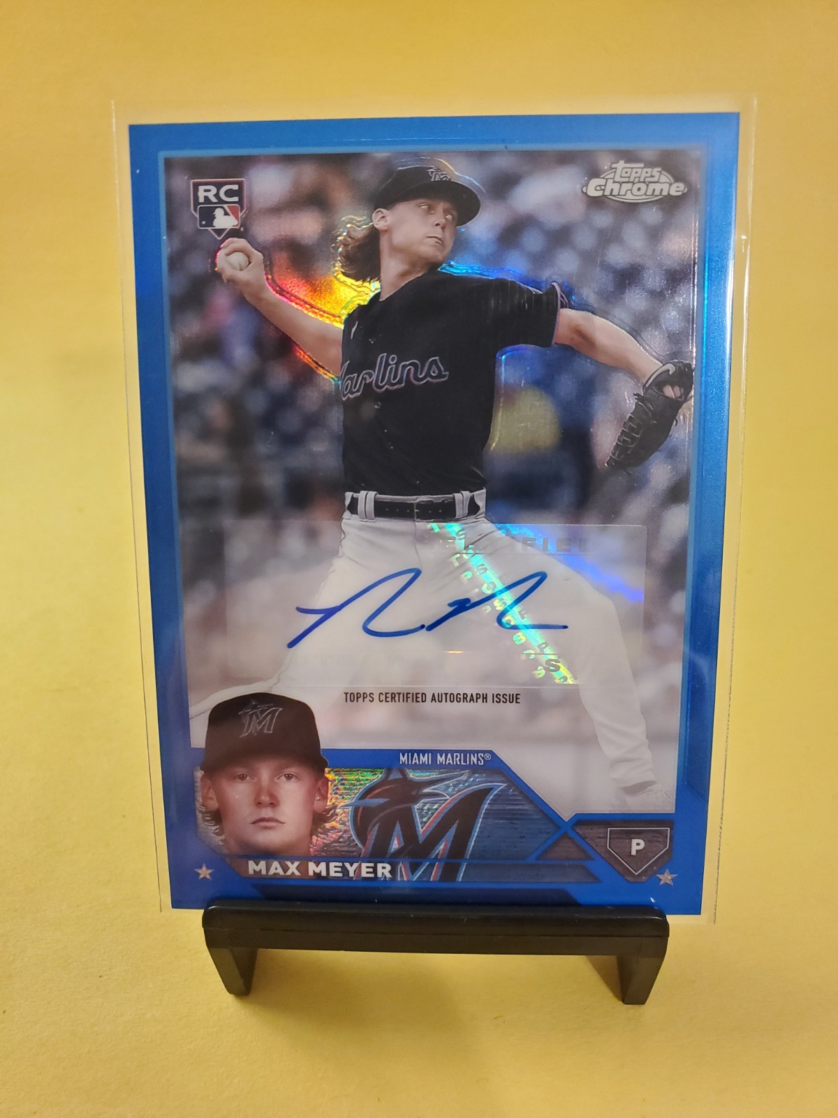 2023 TOPPS CHROME MAX MEYER #AC-MME BLUE REFRACTOR 60/150 RC AUTO