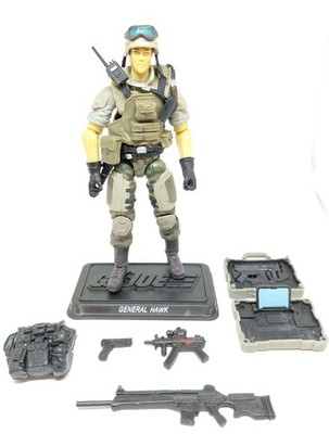 G.I. Joe POC General hawk V6 100% Complete NO File Card LOT 61