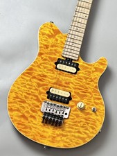 Music Man Used Axis 30Th Anniversary -Trans Gold Quilt Matching Headstock- Safe