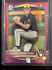 JOSHUA FLORES 2025 Bowman Draft #BDC-82 1st Fuchsia Reptilian Refractor /199