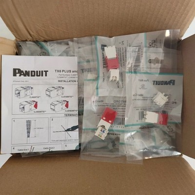 NEW Panduit Giga TX RED Cat6 Network jack CJ688TGRD SET OF 50