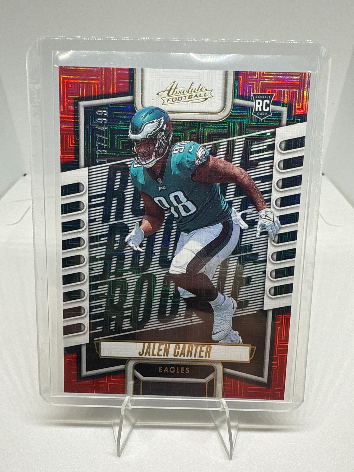 2023 Panini Absolute - Rookies Jalen Carter #107 Red Squares /499 (RC)