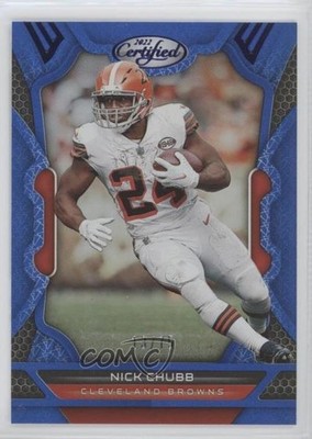 2022 Certified Mirror Blue 13/75 Nick Chubb #23 0u9w