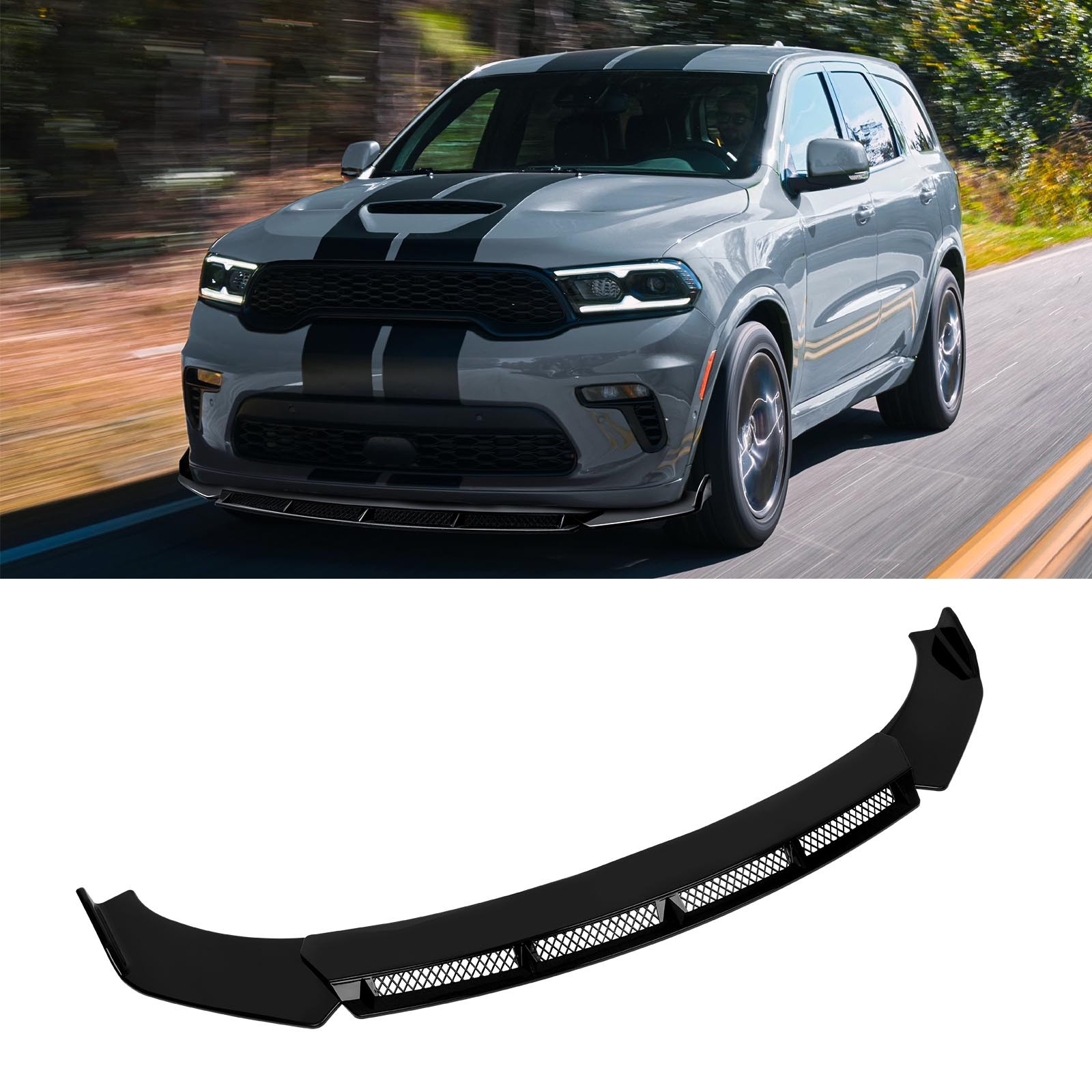 For Maserati Glibli S Q4 Front Bumper Lip Splitter Spoiler Body Kit Parts Rods