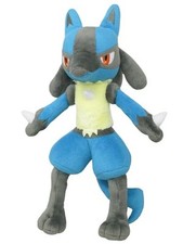 Sanei Pokemon All Star Series Lucario Stuffed Plush 12 Black Blue PP12 NEW