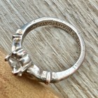 Claddagh Celtic White Rhinestone Heart & Crown Ring Band Ring Silver Tone — photo 3