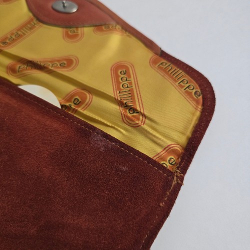 Pochette Phillippe scamosciata - vintage, fondo di magazzino, stile anni 70, made in USA - Foto 9 di 10