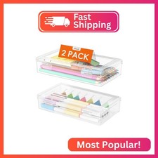 Lifewit Plastic Pencil Box with Snap-tight Lid, Large Capacity Hard Pencil Case,