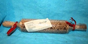 SHAMROCK Pattern IRISH CLOVER KNOT Embossing WOODEN ROLLING PIN by ALGIS CRAFTS