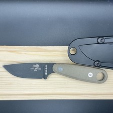 ESEE Izula-II Drop Point Fixed Blade Knife Micarta Handle Black Blade w/ Sheath