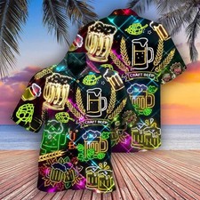 Beer Hawaiian Shirt Beer Pub Drinking Beer Neon Bar Aloha Shirt For Men And Wome