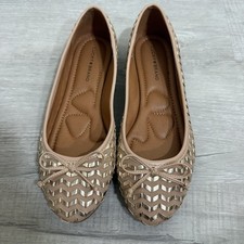 Lucky Brand Sargena Ballet Flats Women's Gold/Beige Size 8M EU 39