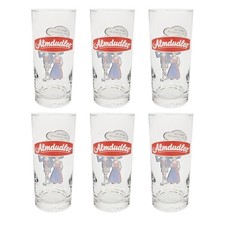 6x Almdudler Glas Longdrink 0,25l Mäser Alm Alpen Sammler Retro Trinkglas