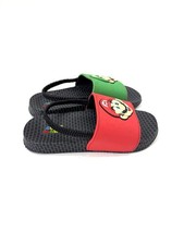 SUPER MARIO BROS. LUIGI Beach Kids Sandals Pool Slides Size 11/12 Colorful EUC