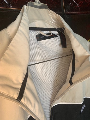 NWT Perry Ellis America Mens Windbreaker Beige Black Jacket Size XXL $85 - Picture 8 of 12