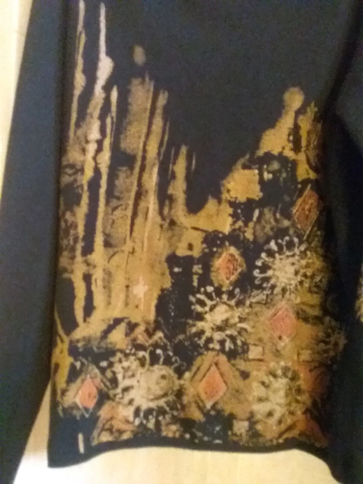 SUÉTER YUKA TOP MUJER NEGRO Y DORADO CON DISEÑO MODERNO TALLA T3 Foto 3 de 4