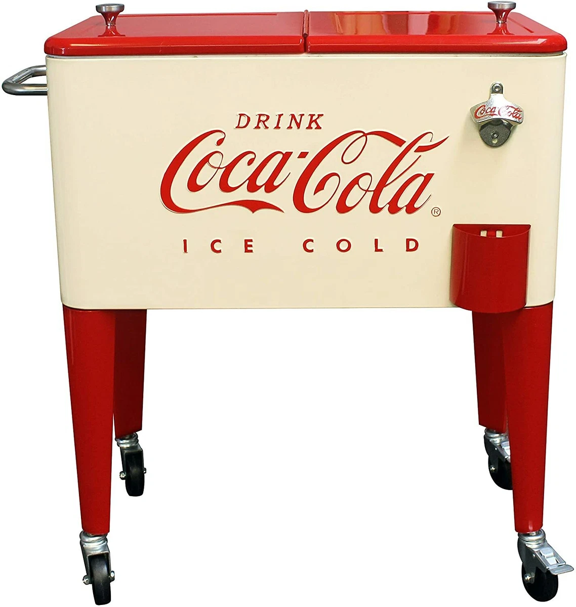 Rolling coca store cola cooler