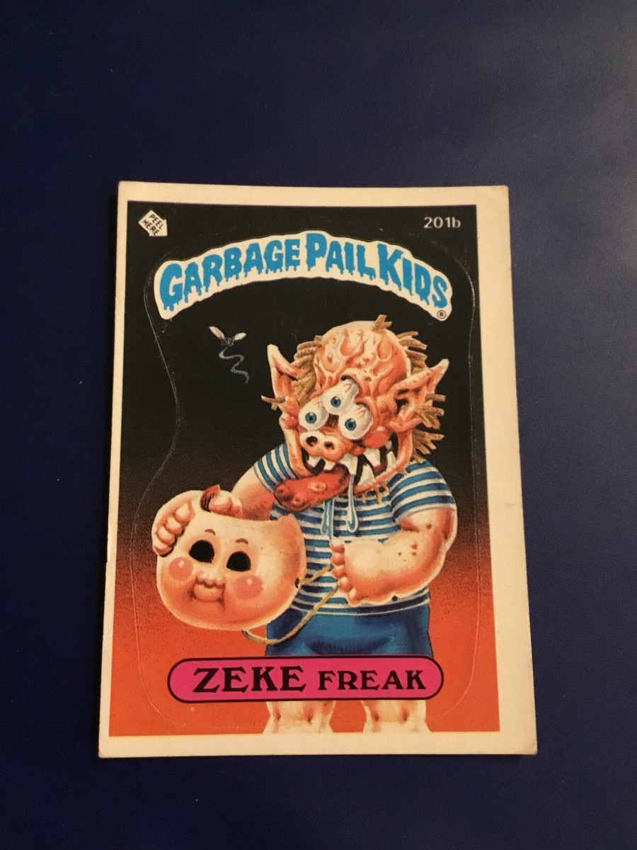 1986 Topps Garbage Pail Kids #201b ZEKE FREAK OS Series 6 GPK EXT