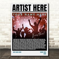 Listing image for Concert Setlist Poster Print Canvas Concert - Any Artist, Date, Gig, Venue