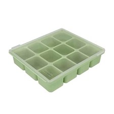PETINUBE Silicone Freezer Tray Baby Food Storage Cubes with Clip-On Lid Freez...