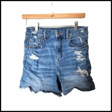 American Eagle Super Stretch Curvy Hi Rise Shortie size 4 Distressed
