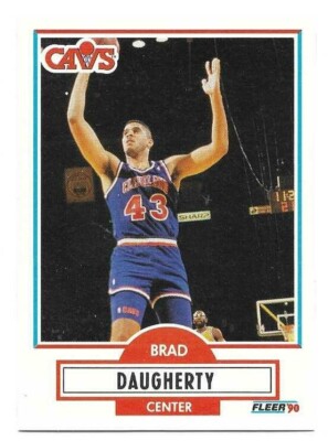BRAD DAUGHERTY 1990-91 FLEER CARD NEAR MINT+ CONDITION