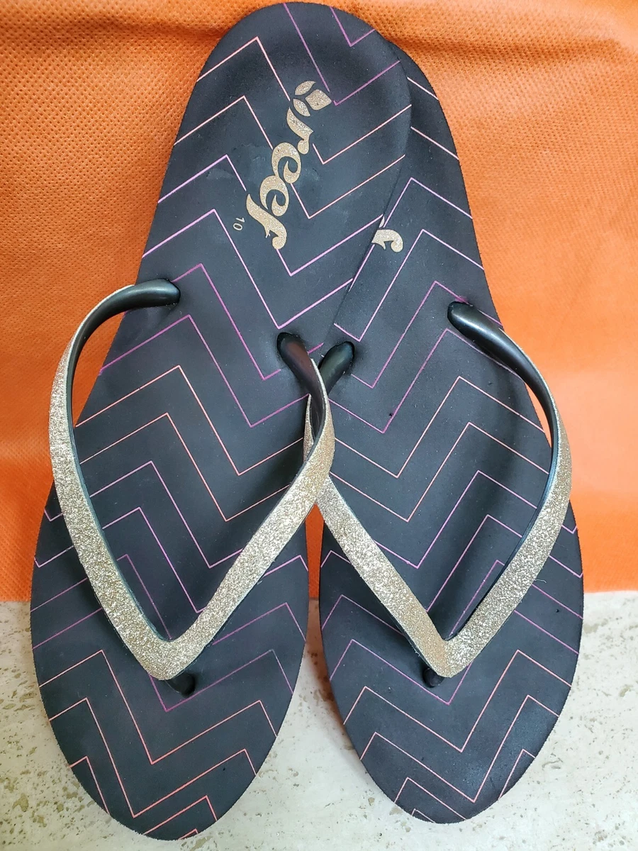 Reef gold glitter flip best sale flops