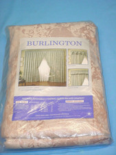 Burlington Pleated Draperies 2 Panel Blush Floral Drapes Curtain 75x63 Thermal