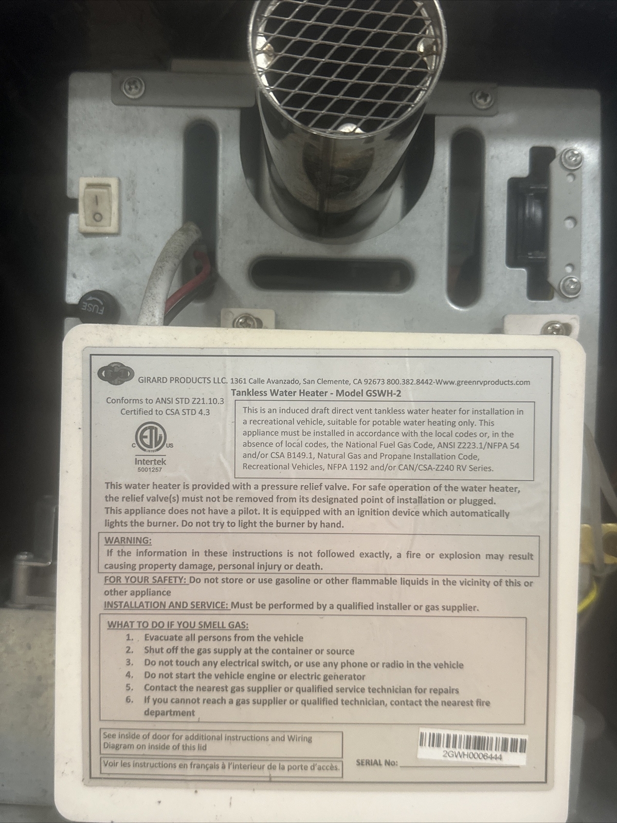 GIRARD 2GWHAM Tankless Water Heater 846611000561 | eBay