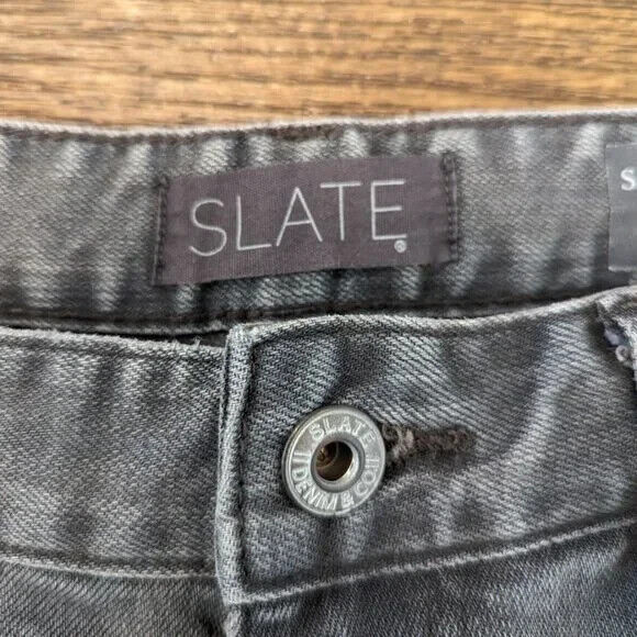 Slate Denim & Co. Slim Straight Jeans Gray Size 3… - image 3