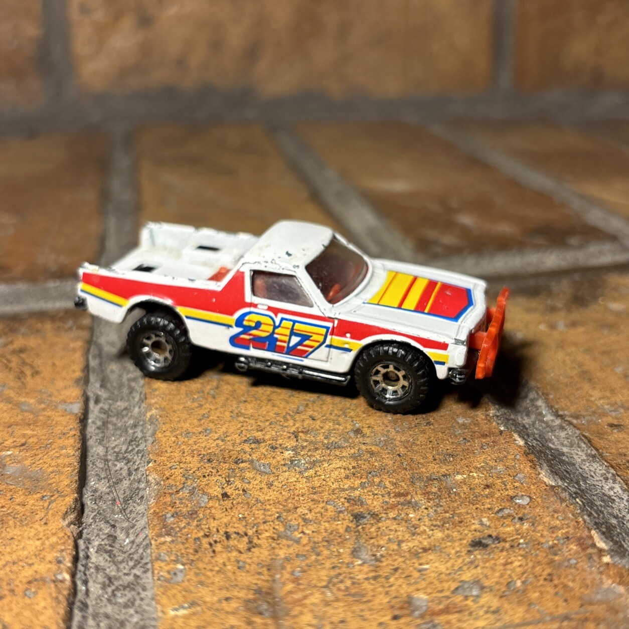 Vintage ✅ Matchbox 1977 Ruff Trek Gold Red off Road Racer Race Car Pickup Truck