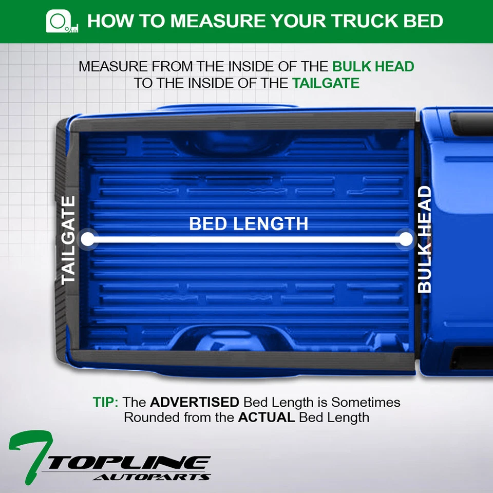 Topline For 07-14 Silverado/Sierra 6.5' Low Profile Hard Tri Fold Tonneau Cover Foto 3 de 4