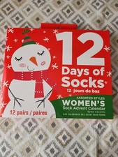 Women's 12 Days of Socks Christmas Advent Calendar New One size fits most