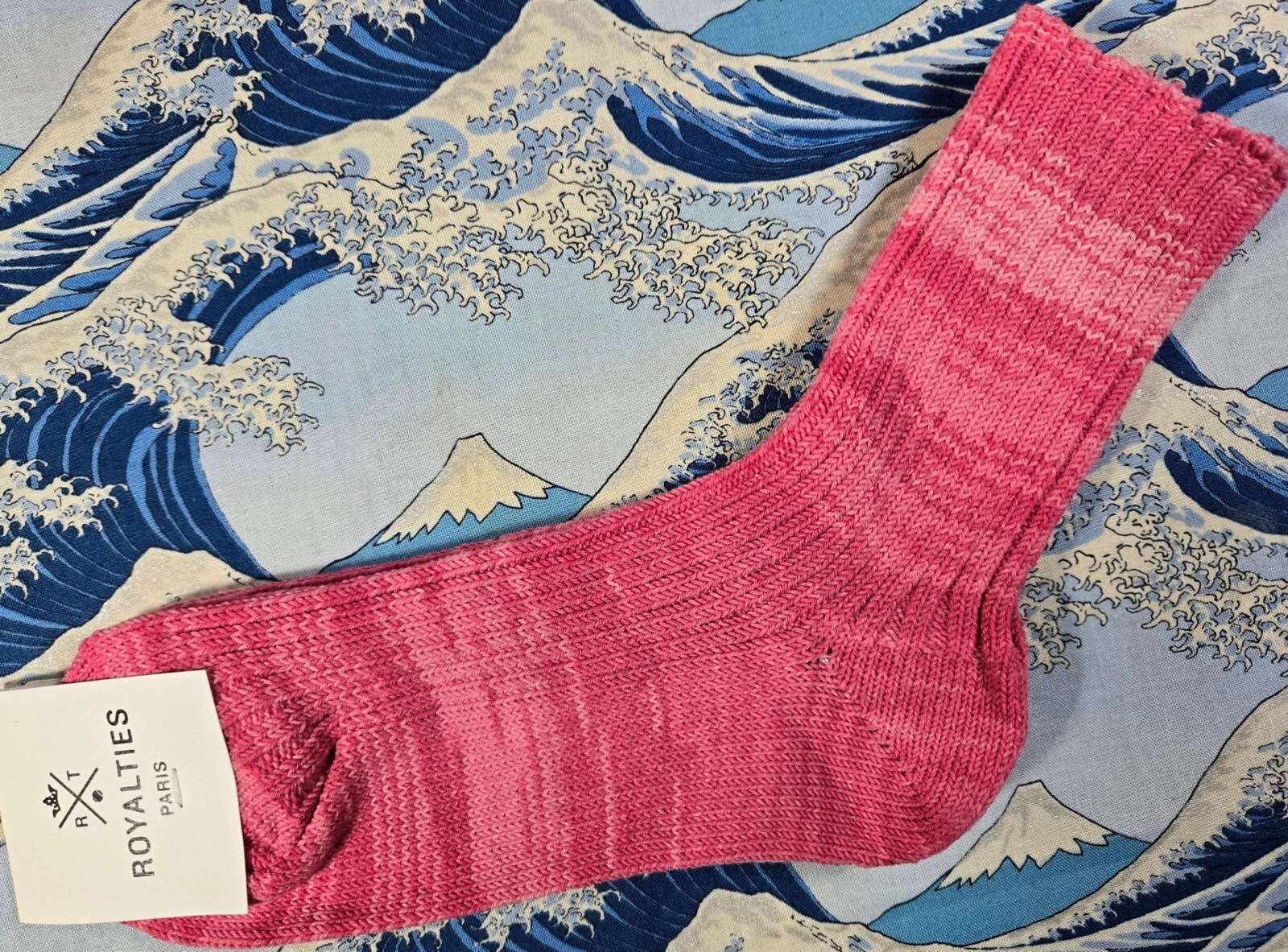 YMC x Royalties, France Women's Ankle Socks Melange Rib Rose Pink UK 3-7 EU36-40