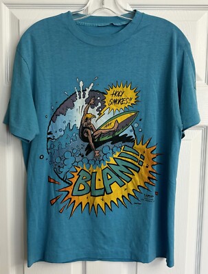 Vintage 1986 Hot Sessions Blam Surf T Shirt. Cut Tag. Pit To Pit 20.5.*READ DESC