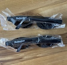 1990s All Black Budweiser Sunglasses UV Protection Unisex Set Of 2 Brand New