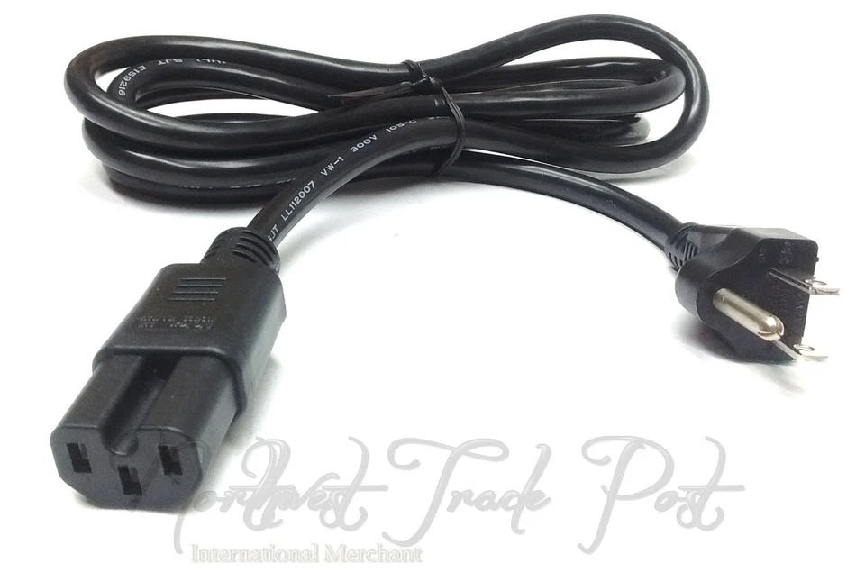 Cisco Switch Power Cord 6ft 18AWG IEC C15 Notched 3 Prong Supply for 3500 Series - Image 3 of 4