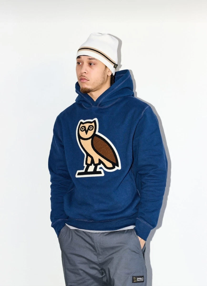 OVO Chenille Bubble Owl Hoodie Size L October’s Very Own Drake